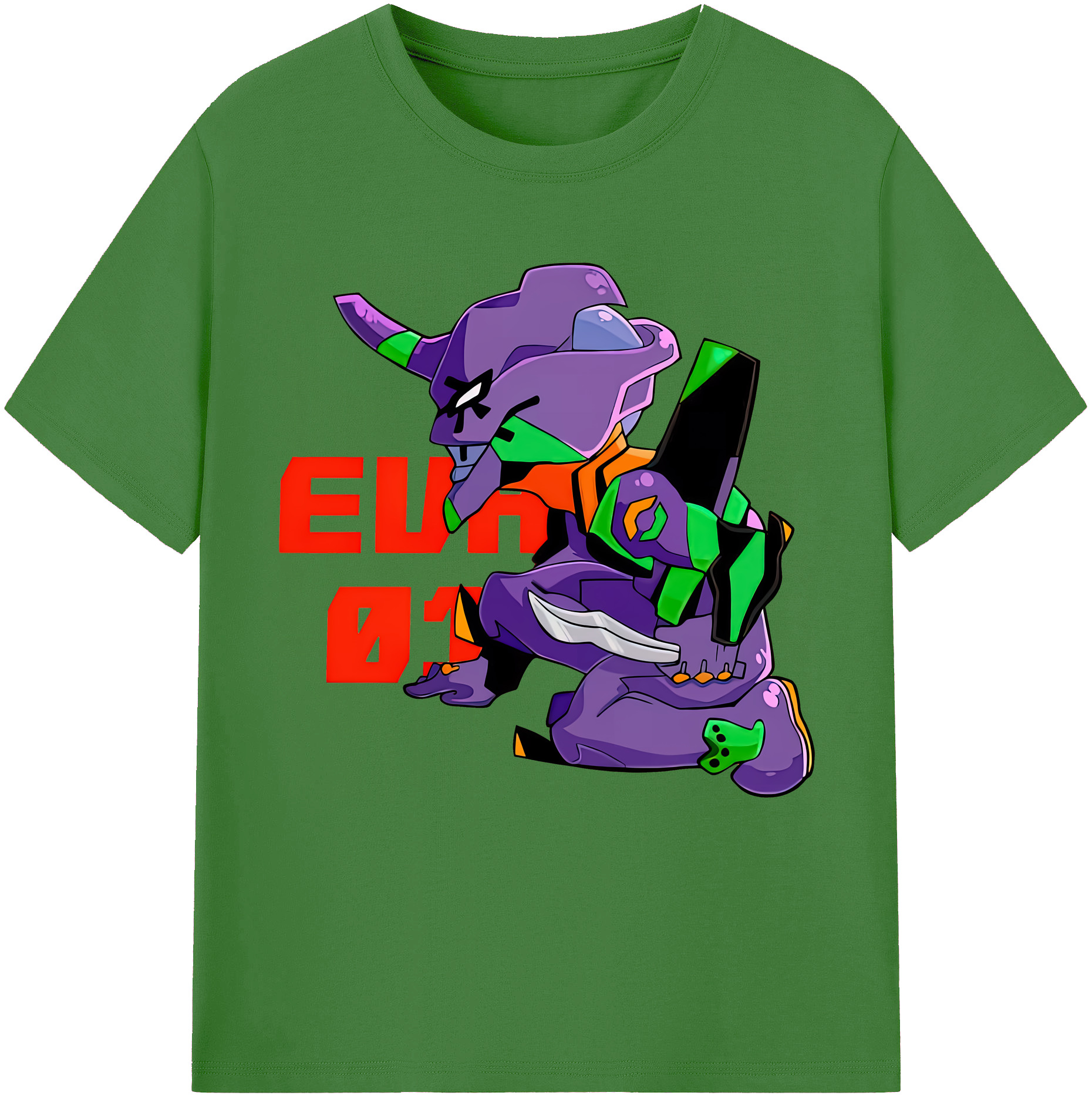 （画像用） EVA 新世紀エヴァンゲリオン レディースカジュアルプリントTシャツ（綿100％）